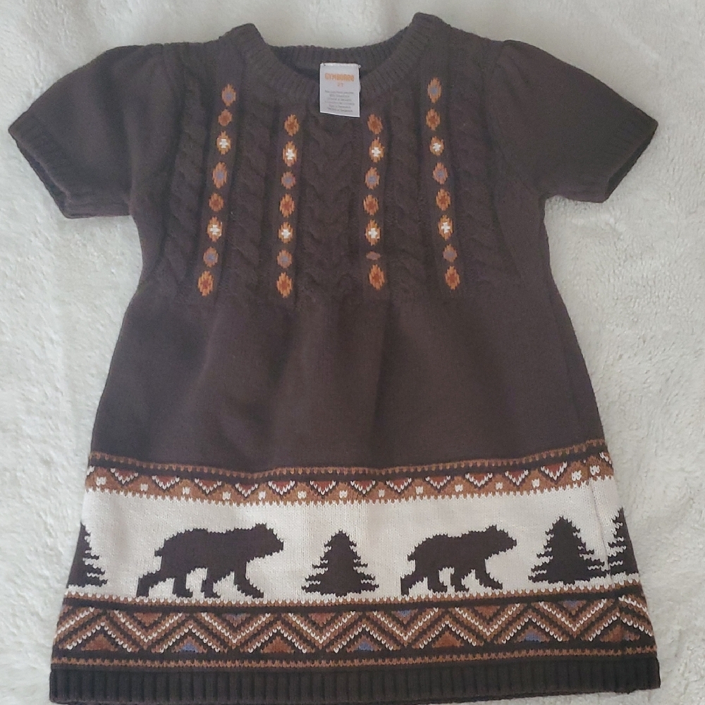 Gymboree Knit Dress with Bear Pattern